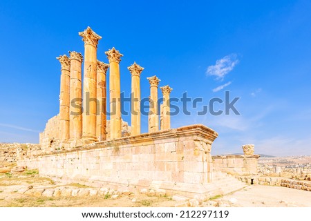 The Temple of Artemis is a Roman temple in the ancient city of Gerasa, modern Jerash, Jordan.
