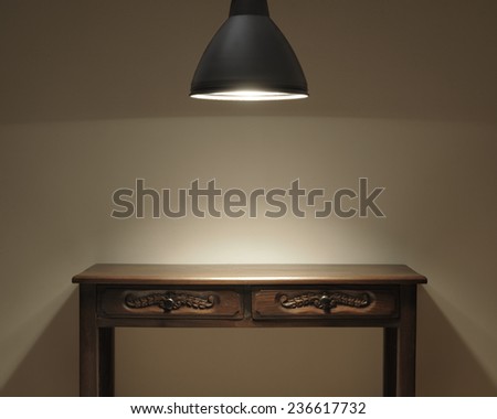 lamp and desk