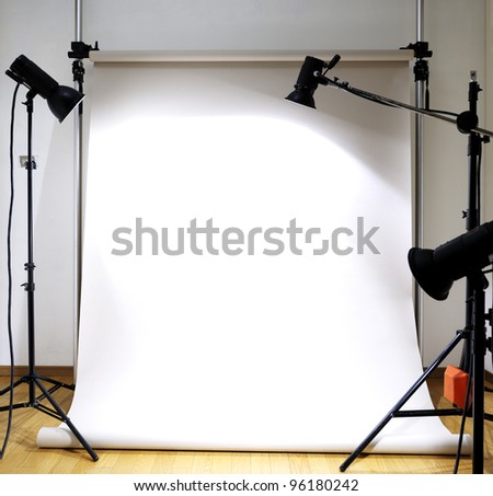 Empty photographic studio