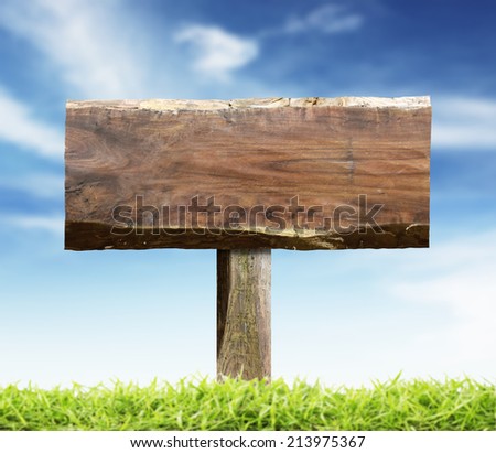 Wood sign isolated , space for message