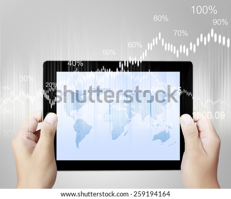 touch- tablet in the hands