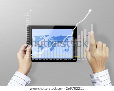 touch- tablet in the hands