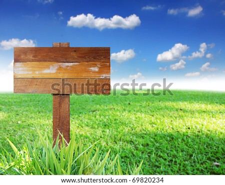 Wooden advertising signs