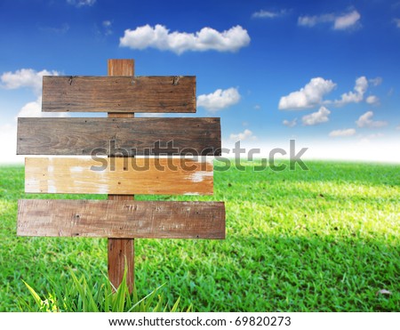 Wooden advertising signs
