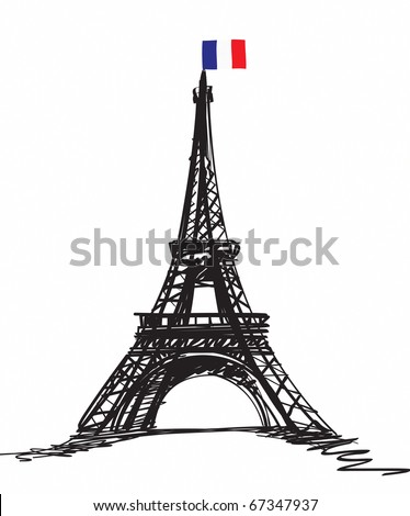 Eiffel Tower in Paris ,