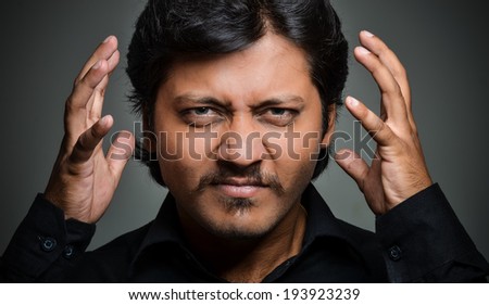 indian man with face expressions