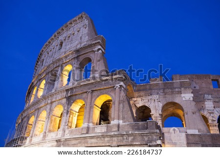 Rome Coliseum at sunset