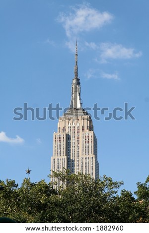 Empire State building towering high above