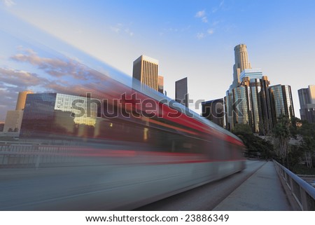 Traffic through Los Angeles (time lapse with traffic as motion blur)