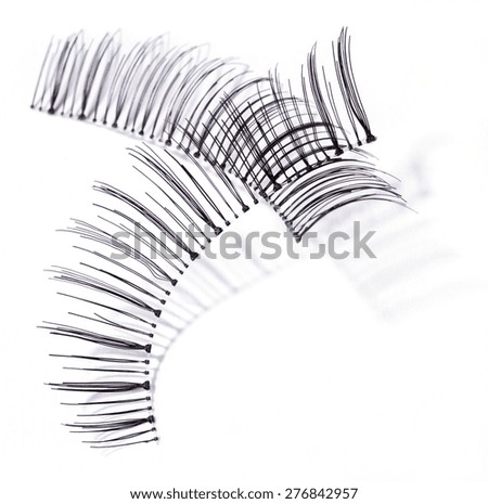 false black lashes isolated over white background