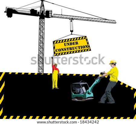 site under construction. stock vector : Site under