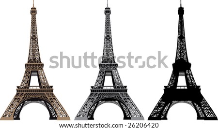 Illustration of Eiffel Tower in Paris, France