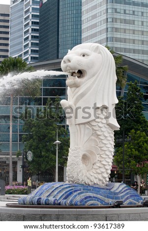 Merlion Singapore Picture on Singapore   June 27  Original Merlion Statue Fountain In Merlion Park