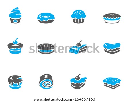 Cakes icons in duo tone colors