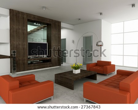 modern interior room with nice...