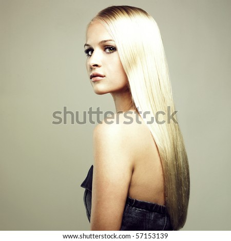 stock photo : Photo of beautiful woman with magnificent hair