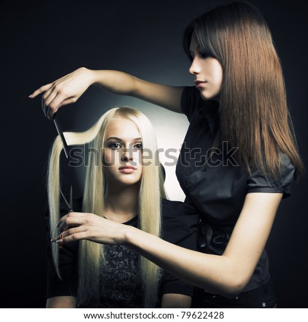 Woman in a beauty salon. Conceptual photo