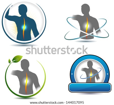 Healthy spine symbol. Can be used in chiropractic, sports, massage and other health care industry.