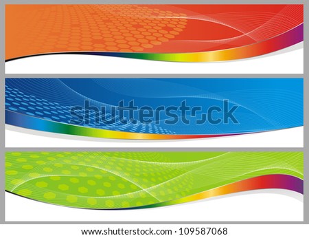 set of frames as abstract colorful cells on technological background
