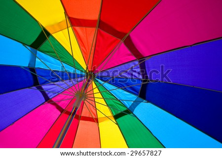Multi-colored Rainbow Umbrella