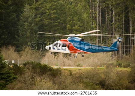 emergency helicopter ambulance taking off