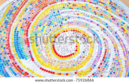Colorful mosaic background circle infinity