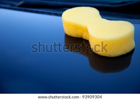 sponge over the car for washing