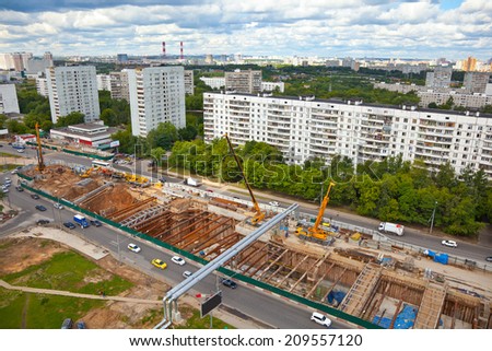 Construction of a new metro line in Moscow