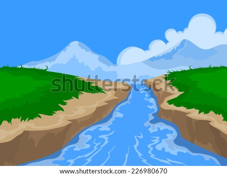 River and beautiful nature,landscape background