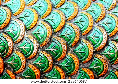 Ceramic dragon scales ,art pattern background