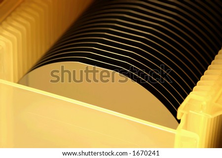 Silicon wafers prepared for chip production