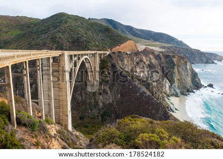 The Historic Bixby Bridge on the Pacific Coast Highway California Big Sur