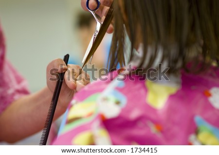 Young Girl getting Haircut