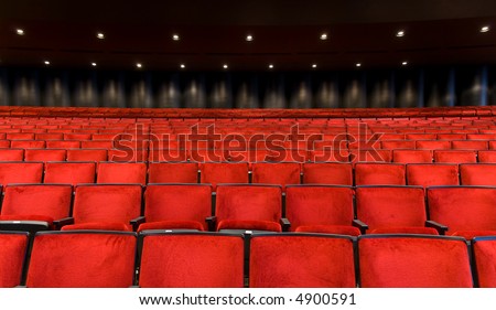 Red velvet concert hall seating background