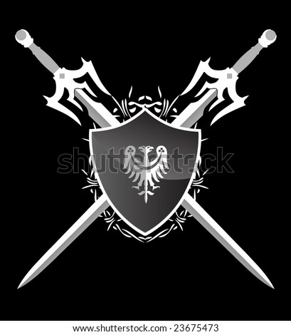Sword Vector on Shield And Sword Stock Vector 23675473   Shutterstock