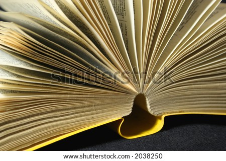 Wide opened book