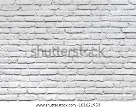 White brick wall for a background