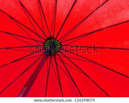 red color umbrella