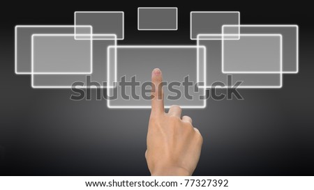 The hand on  several button
