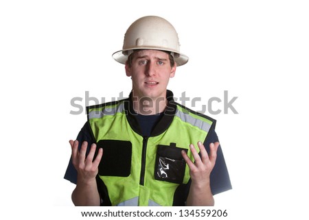 Construction Worker in safety jacket