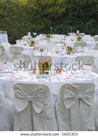 catering setup, wedding reception