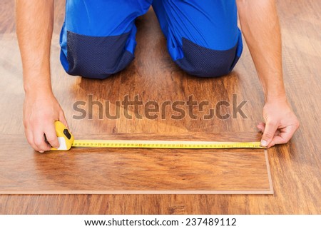 Close-up photo of measuring wood block