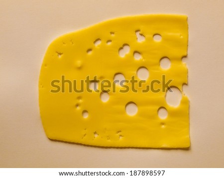 Emmental medium hard yellow cheese from Europe
