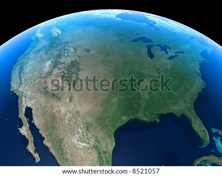 United States As Seen From Space Stock Photo 8521057 : Shutterstock