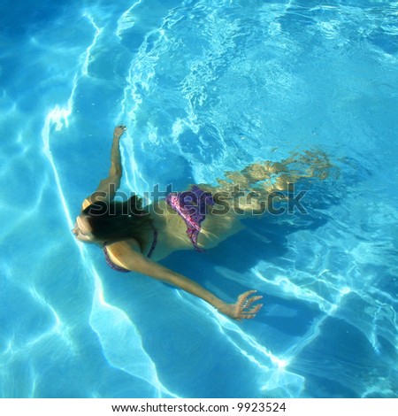 Clip Art Girl Swimming