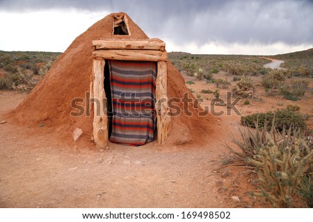 Hogan -Navajo native indian house, USA