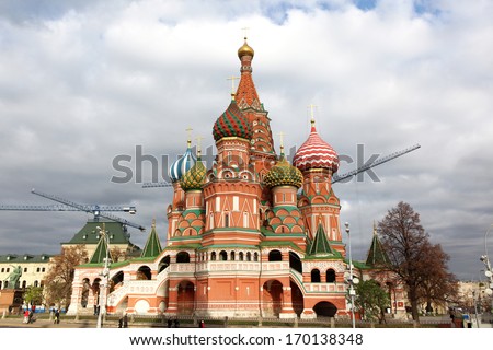 Intercession Cathedral St. Basil\'s on Red square, Moscow, Russia