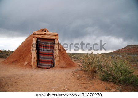 Hogan -Navajo native indian house, USA