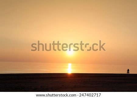 The Sea scape scene in the Ocean, beach ocean sunset landscape