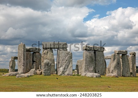 The Stonehenge historic site. Stonehenge is a UNESCO world heritage site in England with origins estimated at 3,000BC
